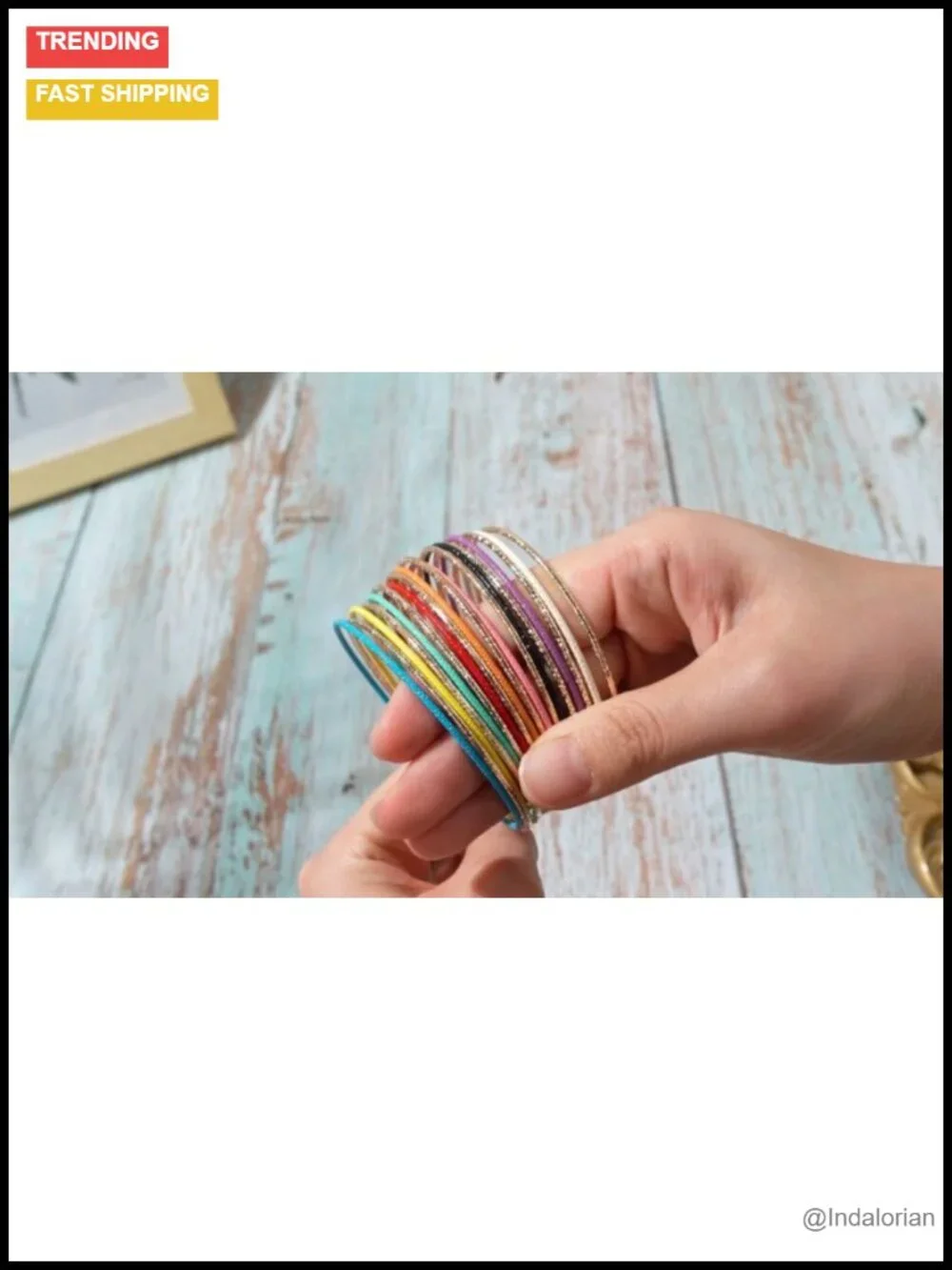 Indian Bangle Set 300 Shimmering Zinc Alloy Bracelets